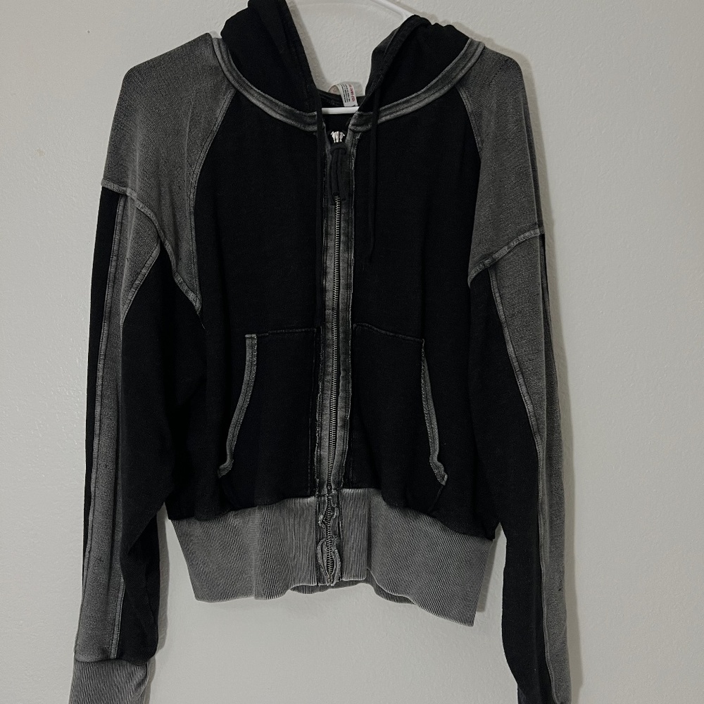 Free People Movement shadow boxer hoodie Zip Up Small